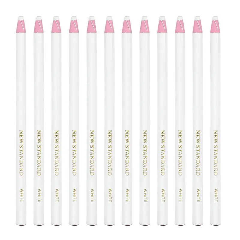

NUOBESTY 12pcs Sharpen-free Crayons Fabric Glass Leather Marker Pens Marker Crayons Multi-purpose Crayons (White)
