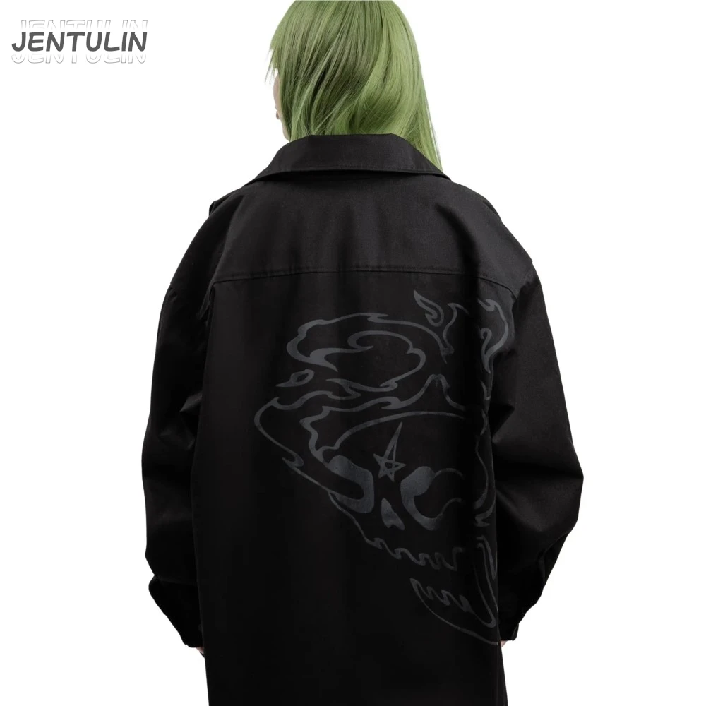 Уличная одежда в стиле хип-хоп мужская больших размеров рубашка на пуговицах с