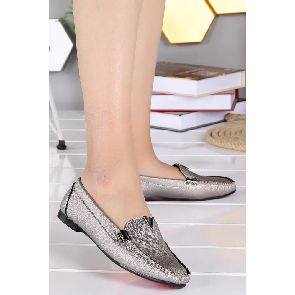 

Dorlie Pnt 295001 Skin Daily Women Ballerina Shoes Platinum