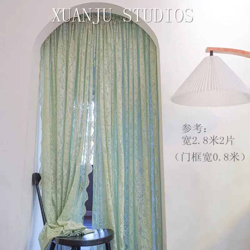 

Американские шторы, французские винтажные кружевные, жемчужные марлевые шторы, для гостиной, спальни, в стиле принцессы, мечтательные волосы Прямая поставка