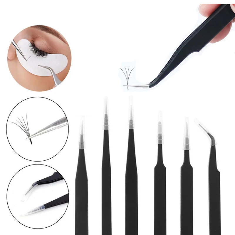 

1pcs Anti-static Precision Stainless Steel Curved Straight Eyebrow Tweezers For Decor Eyelash DIY Nail Art Picking Tools YZL1