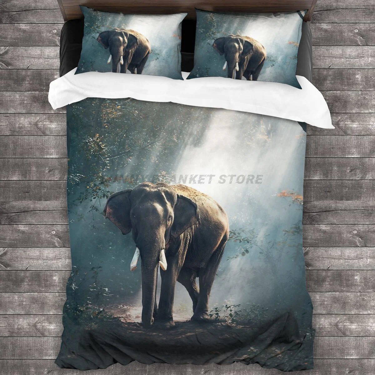 

Elephant In The Sun Bedding Set Duvet Cover Pillowcases Comforter Bedding Sets Bedclothes