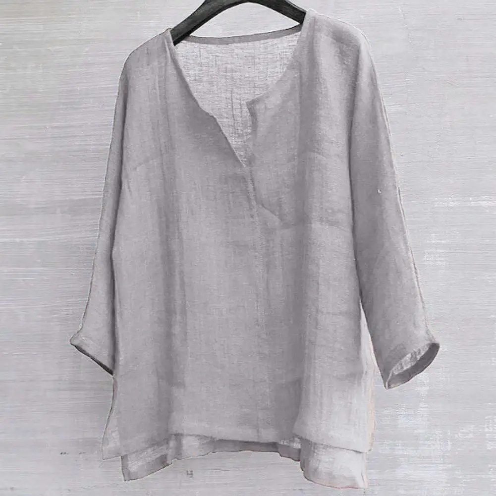 

Fashion Summer Shirt Long Sleeve All-matched Soft Chinese Style Solid Color Male Shirt