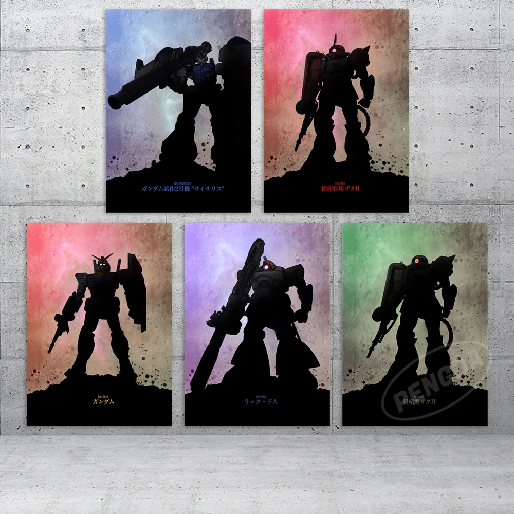 

Home Decoration Gundam Wall Tatank Artwork Canvas Fighter Dark Paintings Night Mk2 Pictures Grim Reaper Hd Print Poster Bedroom