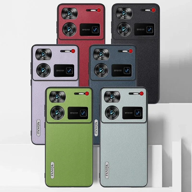 Для Nubia Z60 Ultra Чехол Мягкая веганская кожа Защитная задняя крышка для nubia Z50Ultra