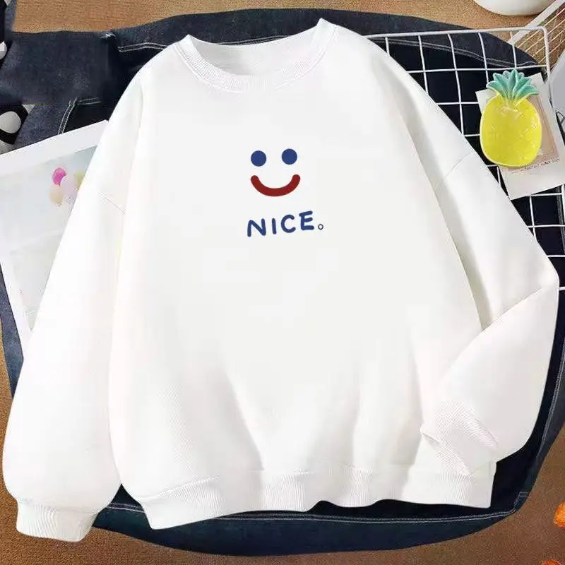 

2024 Cotton Thin Small Fresh Sweater Women's Korean Loose Round Neck Sweater Minimal commuting