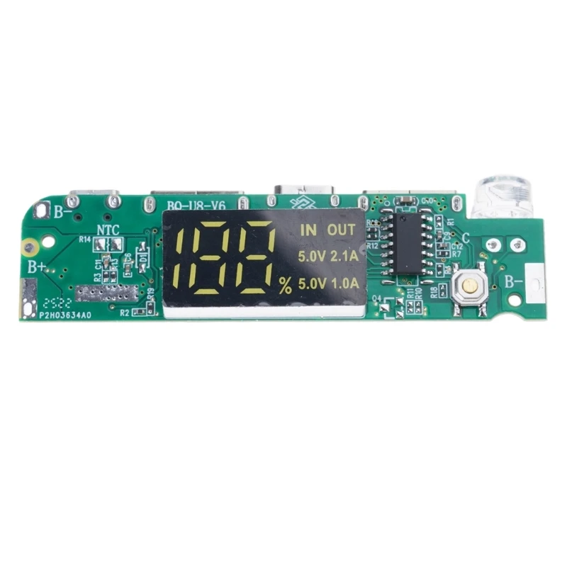 Фото Двойной USB 3,7 в, 5 В, 2 А, усиление мобильного внешнего аккумулятора, «сделай сам», внешний аккумулятор, плата зарядного устройства, модуль со стандартным индикатором №4
