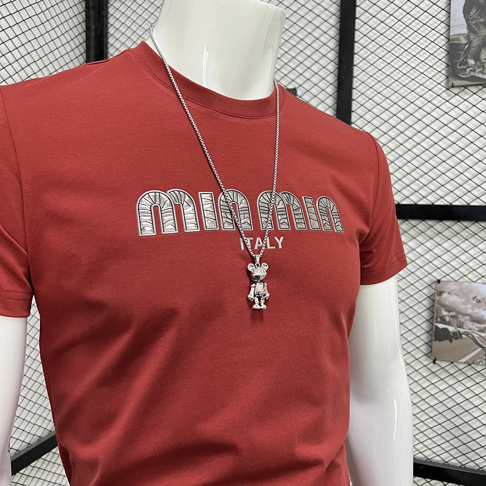 Мужская трендовая футболка Элитный бренд Высококачественные мужские футболки