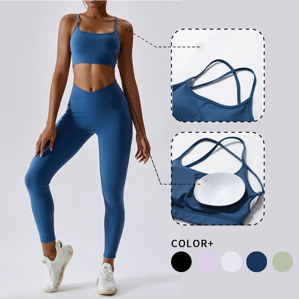 

Топ для йоги WISRUNING на тонких лямках для фитнеса, спортивные бюстгальтеры с эффектом пуш-ап и перекрестной спиной, Женская Спортивная одежда для спортзала, тренировочное нижнее белье