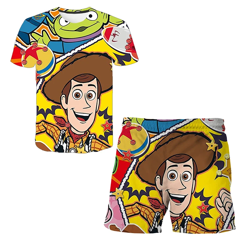 

Disney Toy Story 4 Serie T-shirt Stuffed Plush Toys 3D Print Tees Boys Girls Funny Woody/Forky/Buzz Lightyear Children Tees Tops