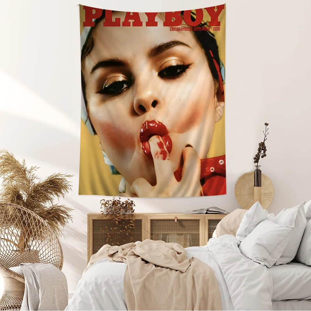 S-Selena G-Gomez Cartoon Tapestry For Living Room Home Dorm Decor INS