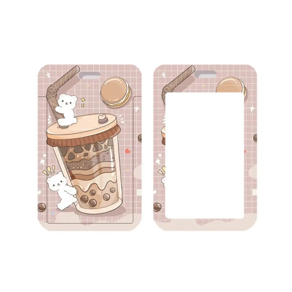 

Milk Tea Cup Credit ID Card Cover Printed Printing Rabbit Cartoon Card Holders Card Case Card Storage Cover Card Access Control