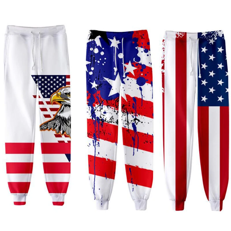 

American Flag Independence Day 3D Joggers Pants Casual Trousers Men/Women Hip Hop Sweatpants Pantalon Homme Streetwear