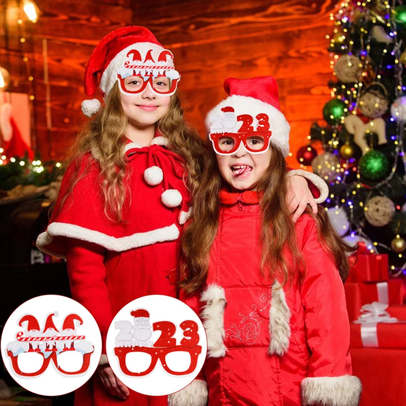 

Christmas Felt Glasses Photo Props Merry Christmas Decor For Home Glasses Frame