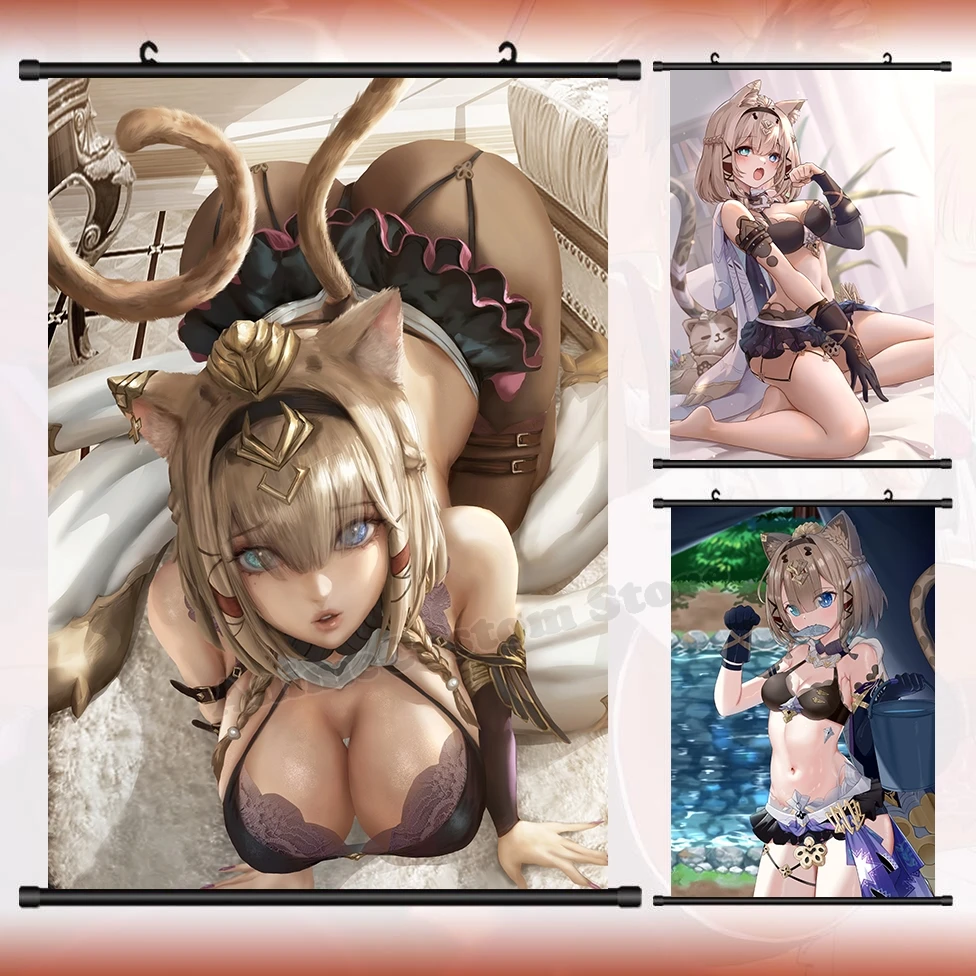 

Anime Honkai Impact 3 Pardofelis Sexy Girl Cosplay Wall Scroll Roll Painting Poster Gaming Hanging Picture Poster Gift