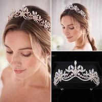 queen crown wedding tiara and crown for bride crystal rhinestone headband tiara for women birthday music festival hair accessory
