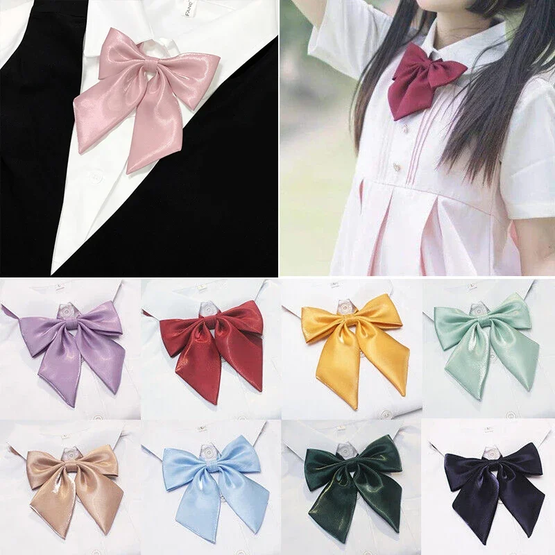 

Женский Атласный Галстук-бабочка, Женский студенческий костюм, куртка, модная женская школьная форма