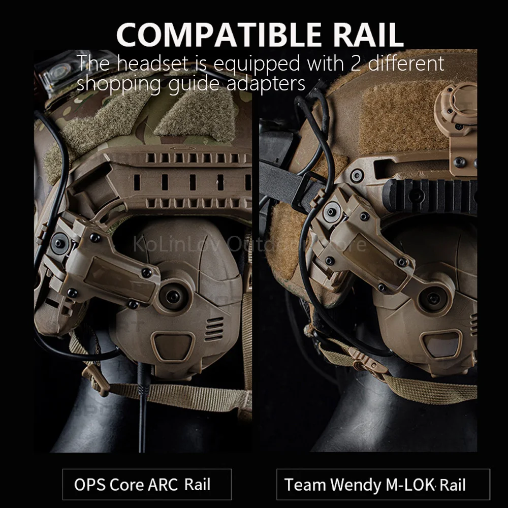 Шумоподавляющая тактическая Bluetooth-гарнитура для OPS Core ARC и Венди M-LOK шлем охоты