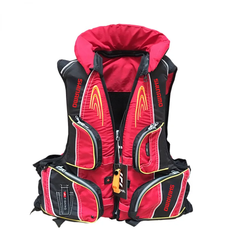 

Outdoor Sea Surfing Swimming Reflective Life Jacket High Buoyancy Fishing Life Jacket Multi-pocket Removable Water Life Jacket