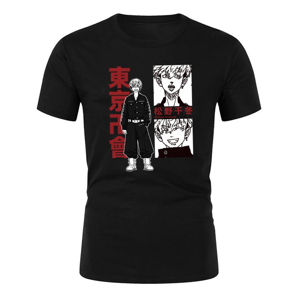 

Oversized Anime T-shirt Tokyo Revengersman Clothing Funko Pop Men Short Sleeve Sweater Graphic