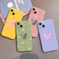 mickey mouse anime phone case for iphone 10 se 2020 6 6s 8 plus x xr xs 11 12 13 max pro mini 7 7p 9bui elecom funda sticker