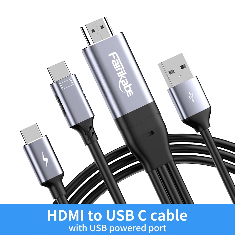 Кабель-переходник HDMI-USB C 8,2 фута 4K60 Гц для Xbox PS5 Steam Deck ...