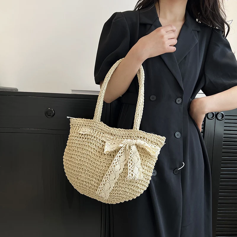 

Straw Bags for Women 2023 Summer Hand-Woven Rattan Bag Handmade Woven Purse Wicker Beach Bag Bohemia Bali Handbag bolsos mimbre