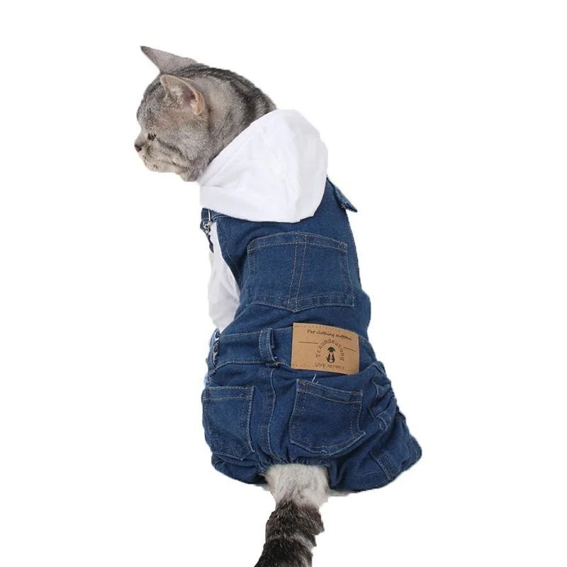 

Классическая джинсовая одежда для французского бульдога для маленьких собак, зимнее пальто для чихуахуа, одежда для домашних животных, оде...
