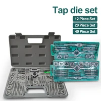 dmyond tap wrench hand tools die set screw taps thread plugs alloy steel and inch 12pcs 20pcs 40pcs tap metric use silver tools