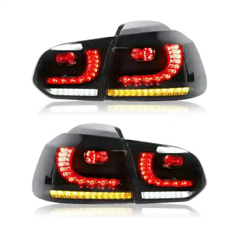 Полноразмерные светодиодные динамические задние фонари VLAND для R-Look, объектив Дымчатого Цвета, подходит для Volkswagen Mk6 GTD R R20 2009 2010 2011 2012 2013