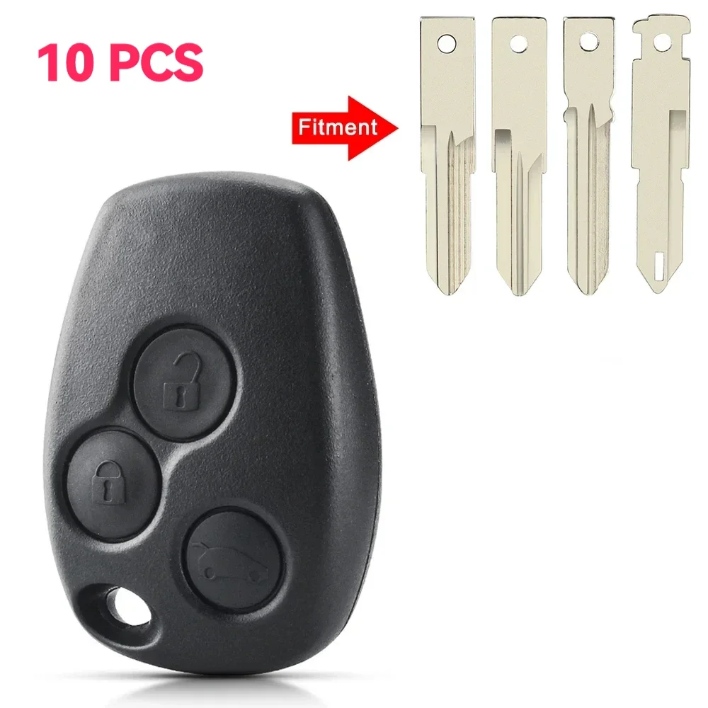 

KEYYOU 10 шт. новый автомобильный чехол для дистанционного управления с 2/3 кнопками для Renault Duster Modus Clio 3 Twingo Dacia Logan Sandero Kangoo