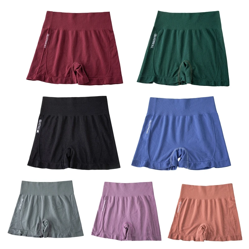 

Персиковые утягивающие бедра эластичные штаны для йоги с высокой талией закрытые шорты для живота