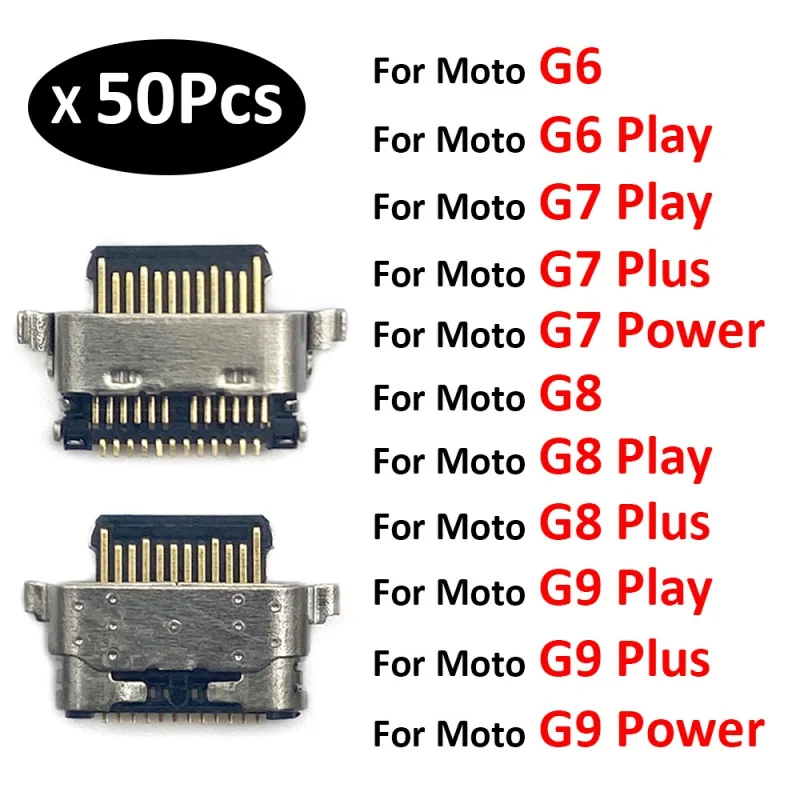 

50Pcs For Moto series Micro USB Connector Charging Port For Motorola Moto G5 G5s G6 G7 G8 G9 Plus USB Charging Port Dock