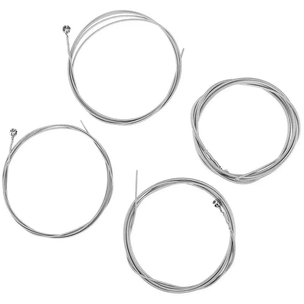 

4 Pcs Steel Bass Strings Bass Guitar Parts Accessories Guitar String Silver Plated Gauge Bass Guitar Musical Accessory