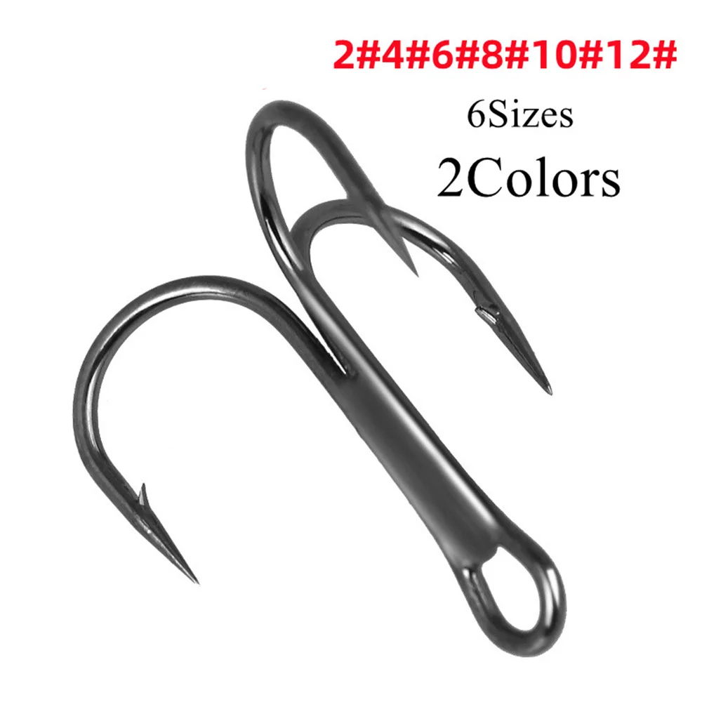

50PCS Black Silver Sharpened Fishing Treble Hooks Fish Fishing Tackle Tools Accessories Fish Hook fishing tackle For Soft Lure