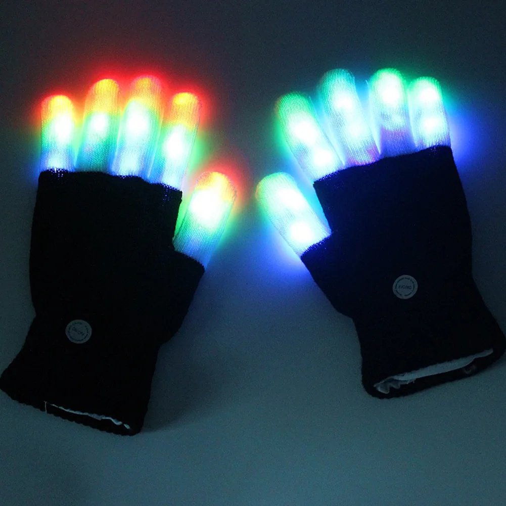 

Women Men LED Light Gloves Flashing Glow Mittens For Rave Party Disco Gift