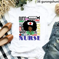 african american nurse black queen tshirt melanin womens tshirt summer fashion tee shirt femme womens white short sleeve tops