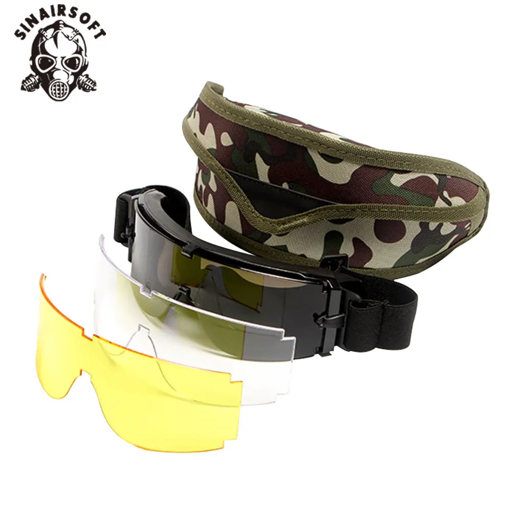 

USMC Airsoft X800 Tactical Cycling Eyewear Tactic Goggle Military Wind-proof Mirrors GX1000 Gafas Shooting Hunting Glasses Army