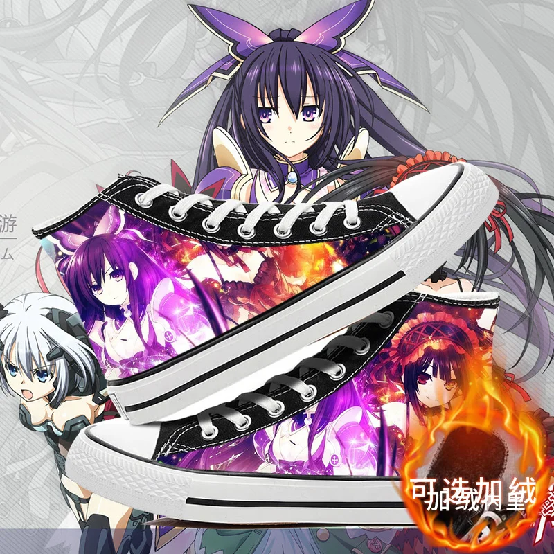 

Date a Live Cosplay Cos Shoes Canvas Fashion Shoes Casual Comfortable Men and Woman Anime Cartoon Students High Help