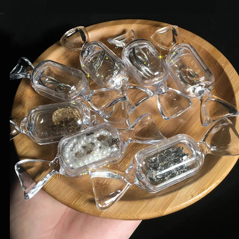 

10 шт./партия, портативные прозрачные органайзеры для украшений