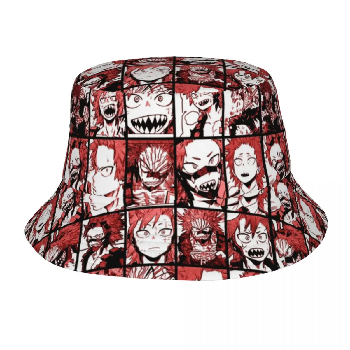 

New Summer Boku No My Hero Academia Kirishima Bucket Hats Collage Academy Anime Streetwear Foldable Bob Fisherman Hat Boonie Hat