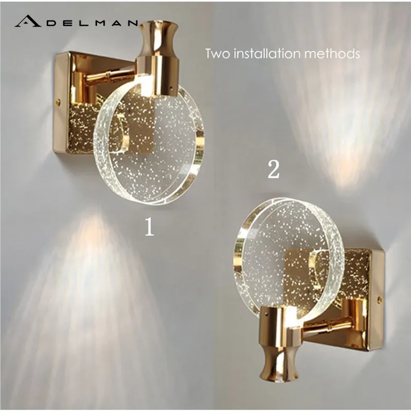 

Wall Lamp Light Nordic Luxury Bedroom Bedside Crystal Lamp Living Room Background Wall Lamps Aisle Dressing Table Mirror Light