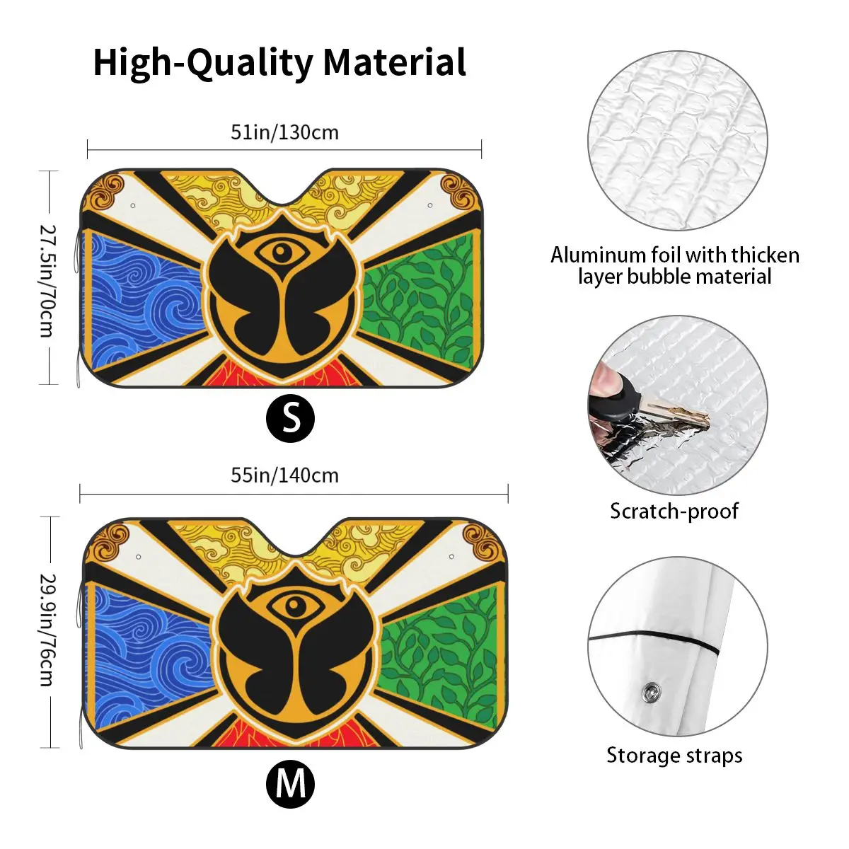 Заказной солнцезащитный козырек для лобового стекла автомобиля с флагом Tomorrowland