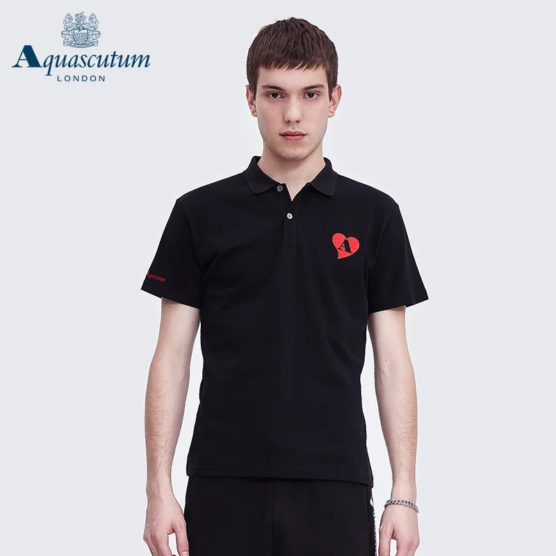 

Новинка весна-лето Aquascutum2022 Корейская мужская рубашка-поло с коротким рукавом Повседневная футболка