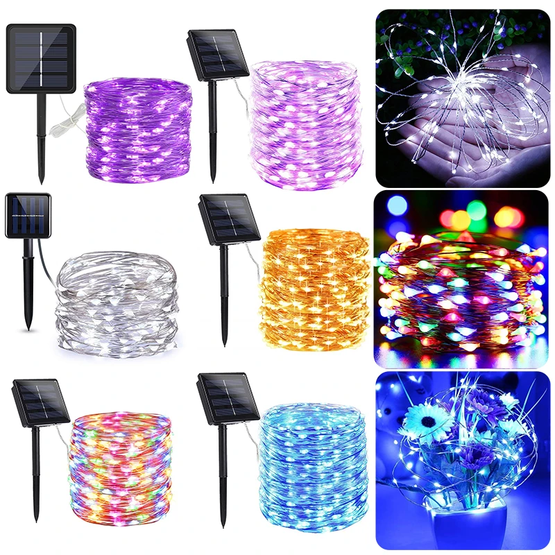 

5/10/20M Solar Light Outdoor Lamp String Lights For Holiday Christmas Party Waterproof Fairy Lights Garden Garland