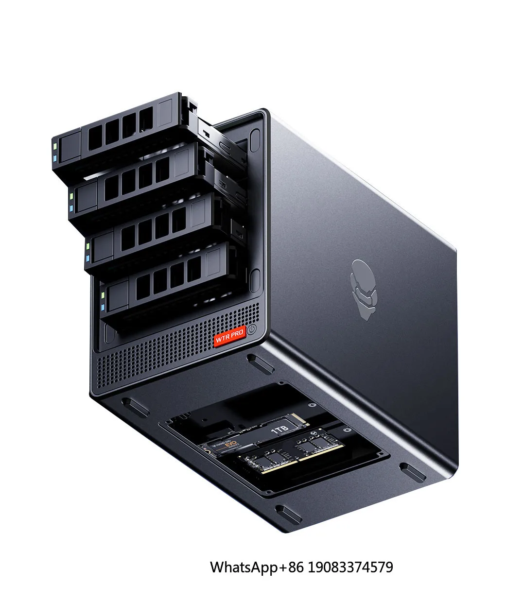 Фото Мини-ПК Quad Core N100 для домашней облачной сети, 4 отсека для HDD/SSD, поддержка двух дисплеев, USB Type-C, двойной LAN, домашнее хранилище медиа, NAS-компьютер, в наличии №1