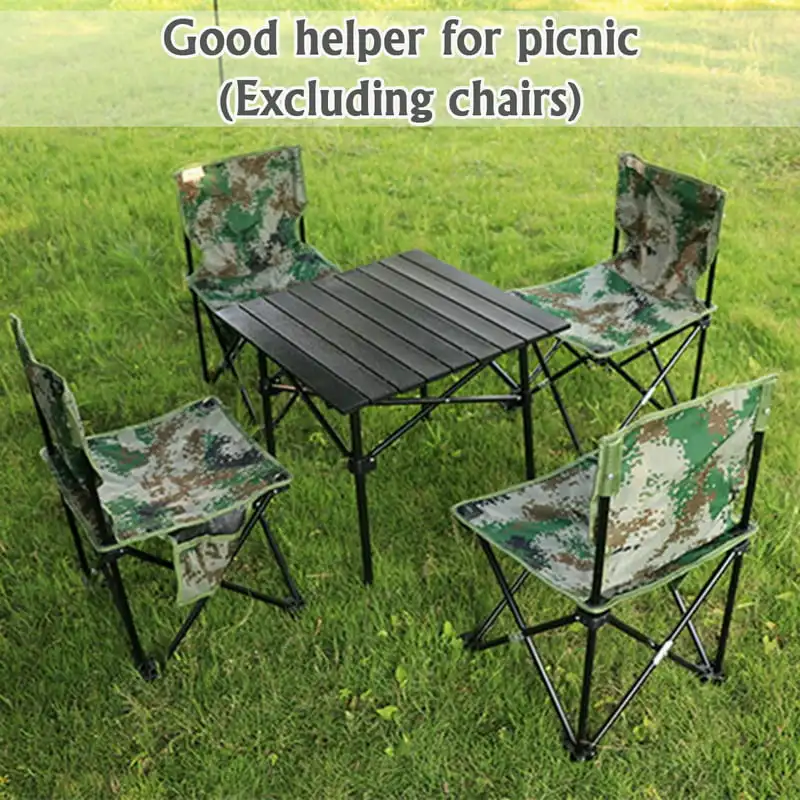 

Picnic Camping Table, Aluminum Roll-up Table, Easy Carrying Bag for Indoor,Outdoor,Camping, Beach,Backyard, BBQ, Party, Patio, P