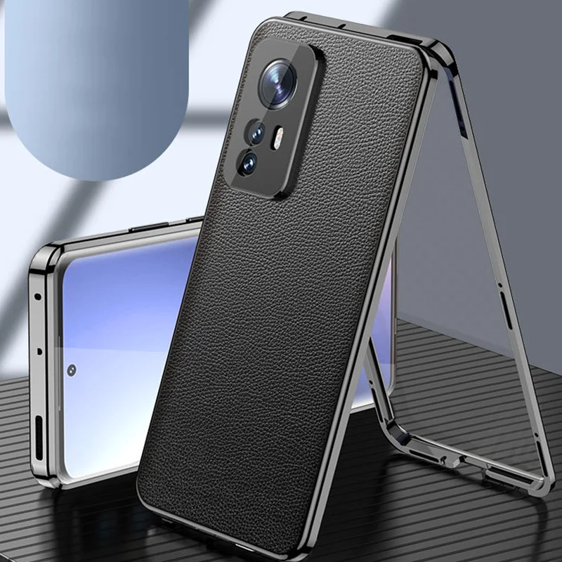 Najtaniej Dla Xiaomi 12 Pro 12X Etui Na Telefon Komórkowy Dwustronne Anty-upadek All-inclusive Soczewki Metalowe Magnetyczne Przezroczyste Etui Ochronne