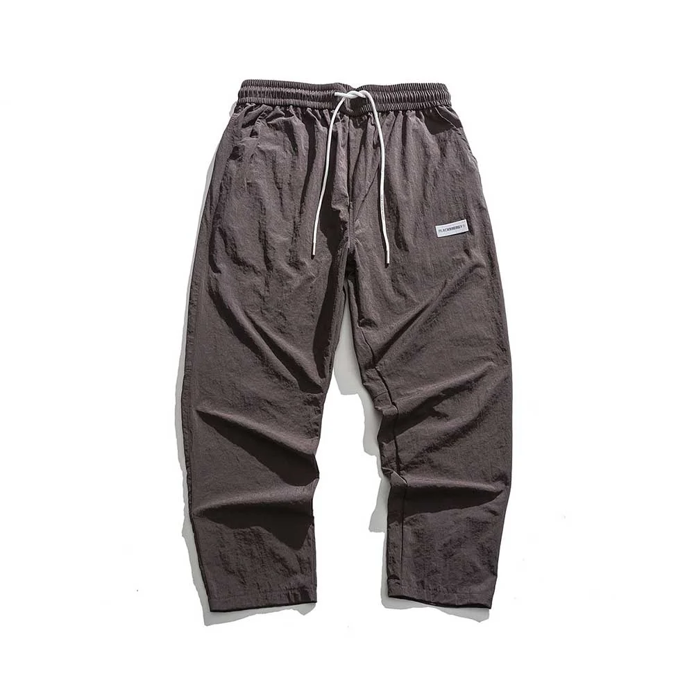 

Men Fashion Cargo Pants Japan Style Loose Baggy Trousers Elastic Waist Hiphop Harem Clothing