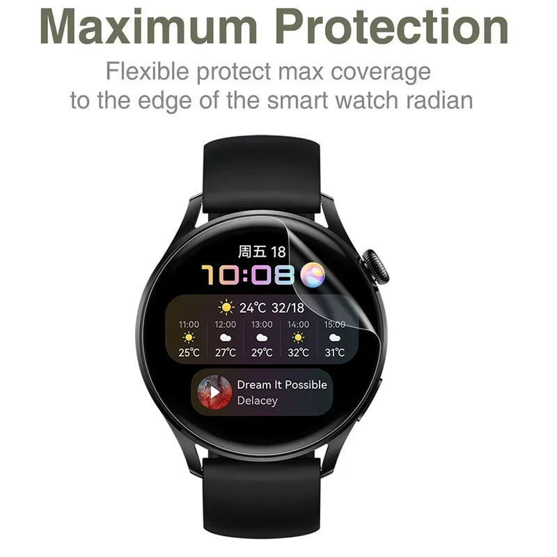Фото Ультратонкая защитная пленка для экрана Google Pixel Watch 5 4 41 мм 45 мм, антицарапинная, мягкая, восстанавливаемая гидрогелевая пленка - не закаленное стекло №3